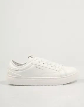  baskets PEPE JEANS Adams Snaky Pls31539 en Blanc 83123