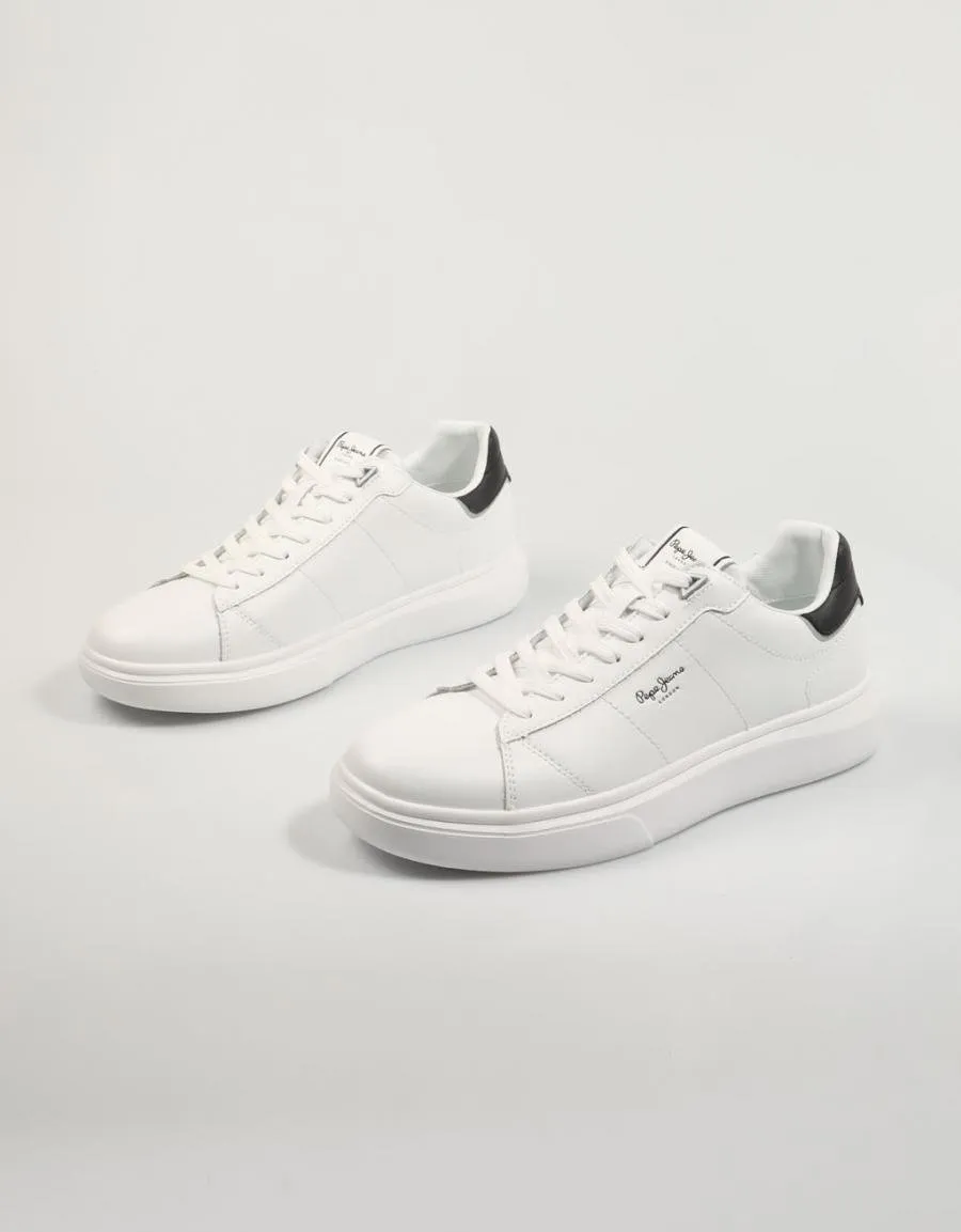  baskets PEPE JEANS Eaton Basic Pms30981 en Blanc 83095