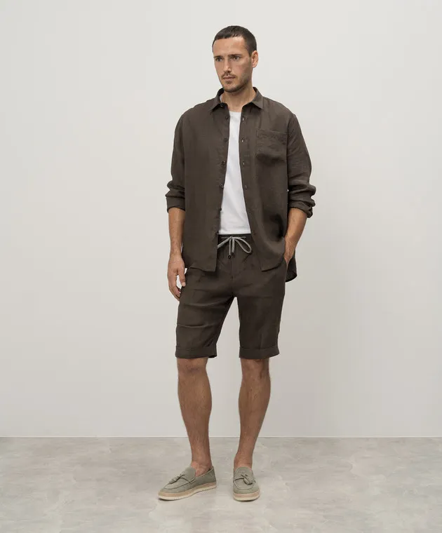 Cashmere&Whiskey Blue linen shorts