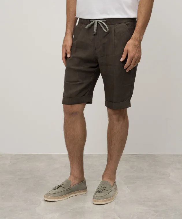 Cashmere&Whiskey Blue linen shorts