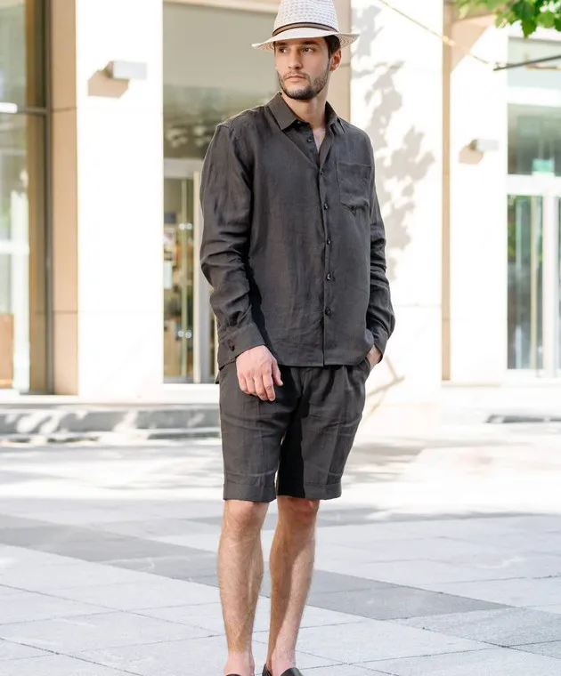 Cashmere&Whiskey Blue linen shorts