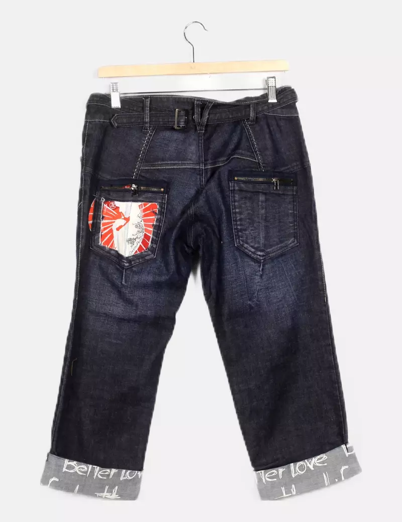 Desigual Pantalón denim azul pirata