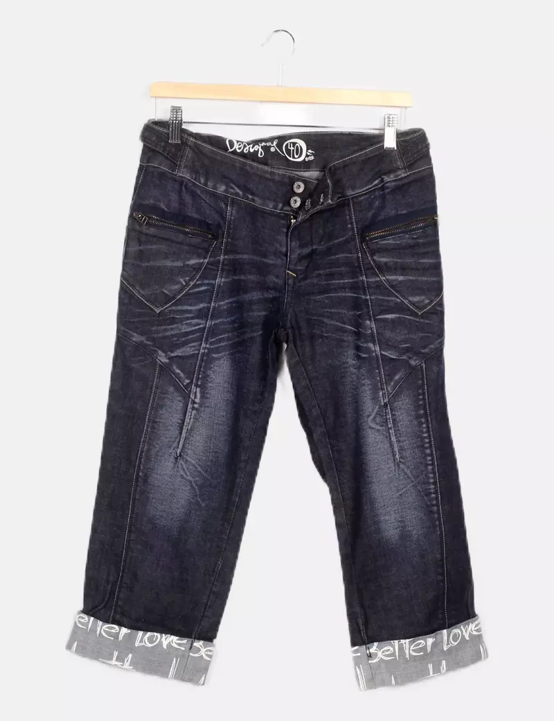 Desigual Pantalón denim azul pirata