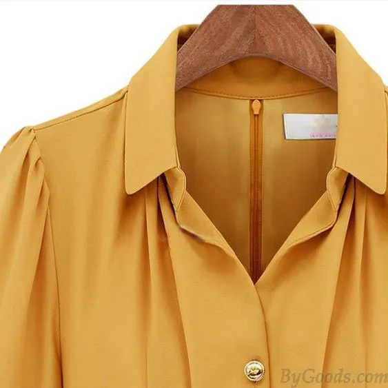 Fresh Sleeve Wrinkle Chiffon Dresses