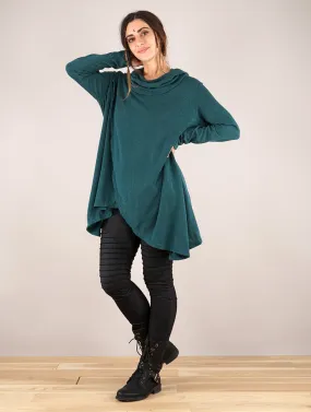 Jersey poncho Inika, Azul petróleo