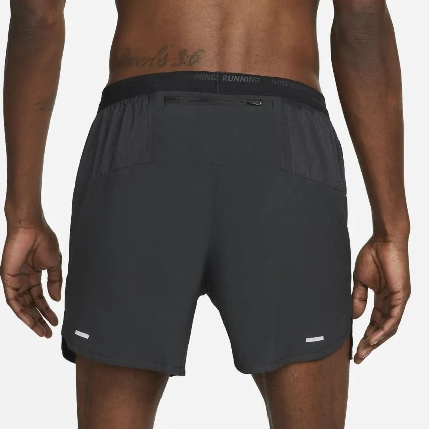 Nike Hombre Shorts Dri-Fit Stride 5in Brief-Lined Shorts Negro 