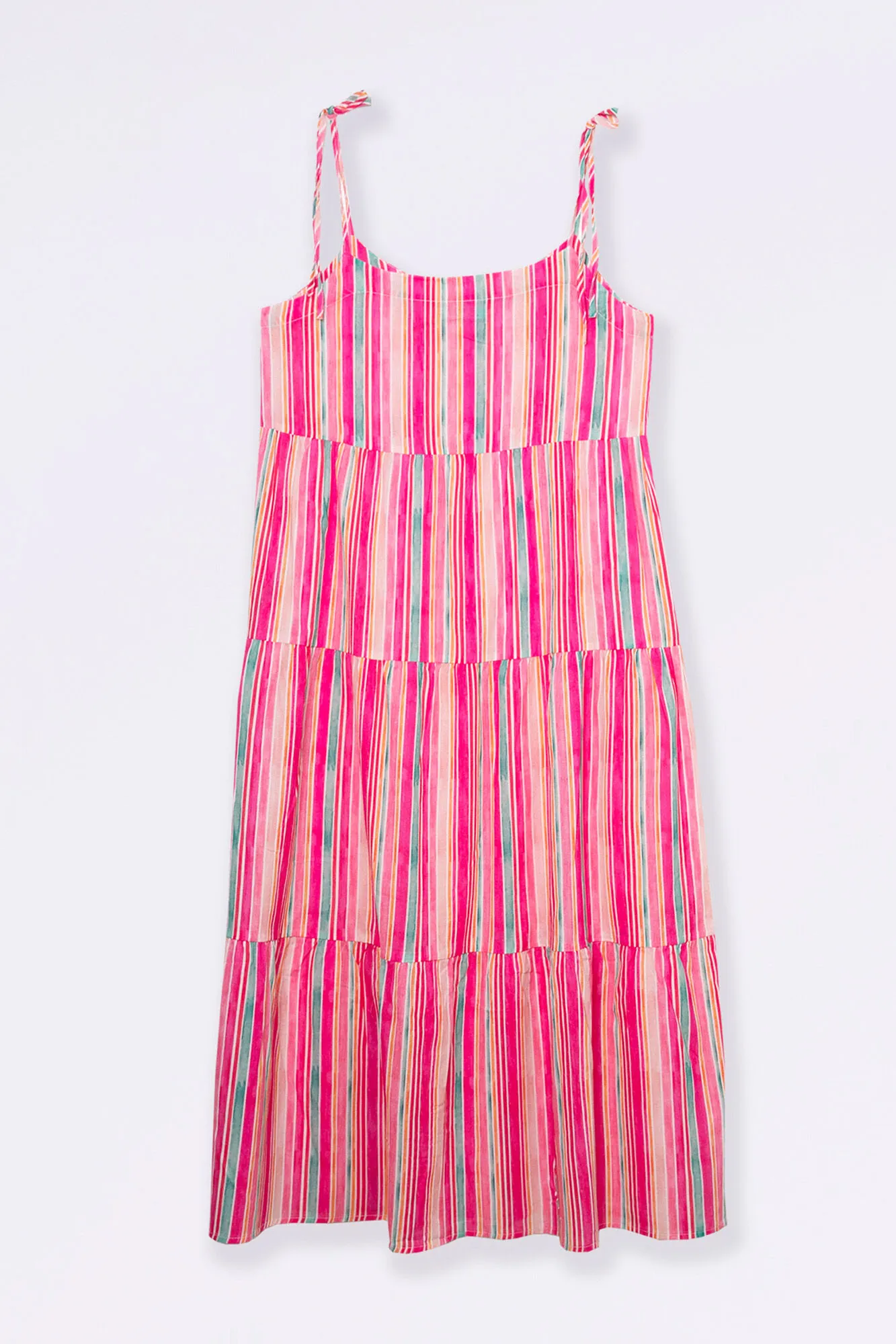 Ohma! Vestido largo premamá de rayas