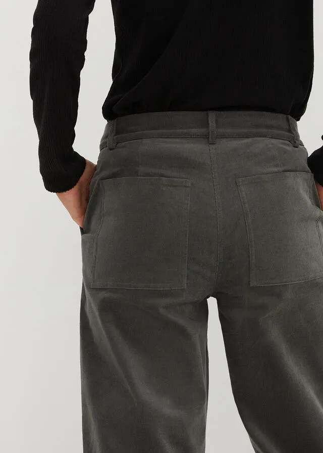 Pantalón de pana Gris oscuro