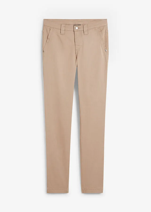 Pantalón de sarga beige-kaki