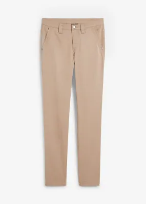 Pantalón de sarga beige-kaki