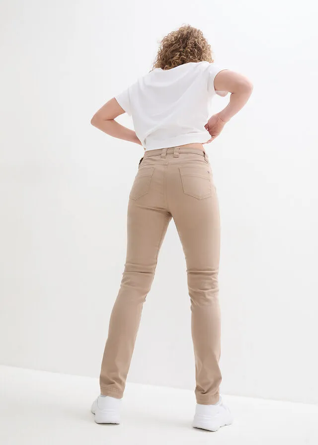 Pantalón de sarga beige-kaki