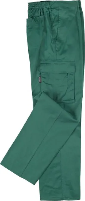 Pantalón Elástico en cintura multibolsillos Verde