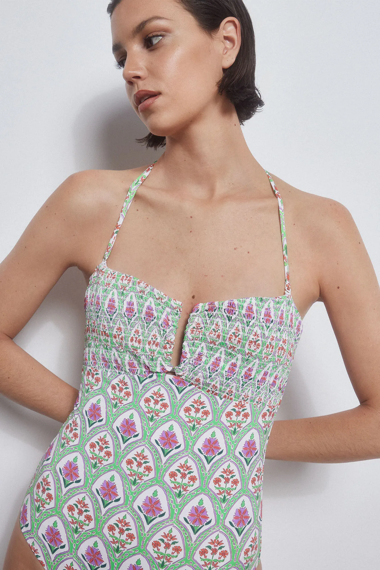 Printed Sourtex swimsuit