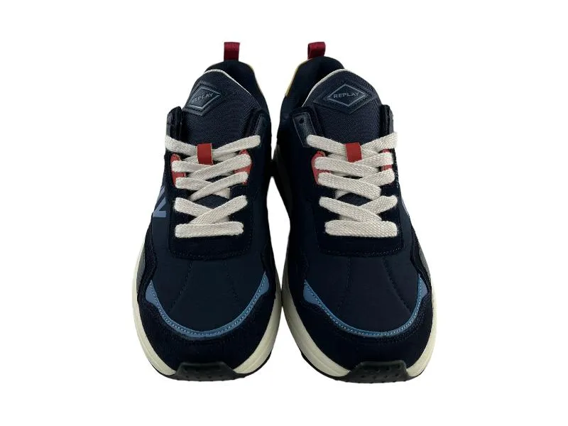 Replay | Tenis / sneakers con cordones hombre marino Texas