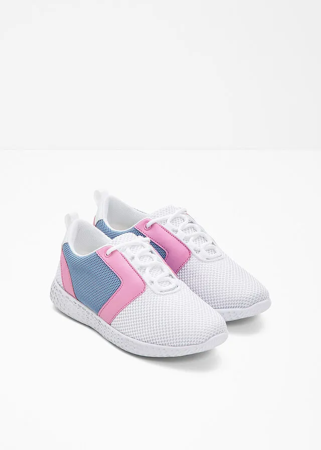 Sneakers bajos Blanco-beige-azul claro-rosa