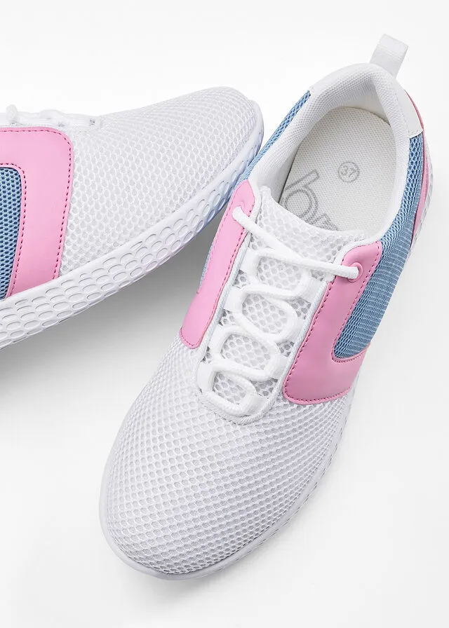 Sneakers bajos Blanco-beige-azul claro-rosa