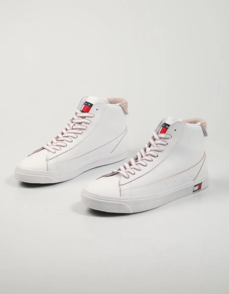  sneakers TOMMY HILFIGER Tommy Jeans Mid Leather Varsity en White 79905