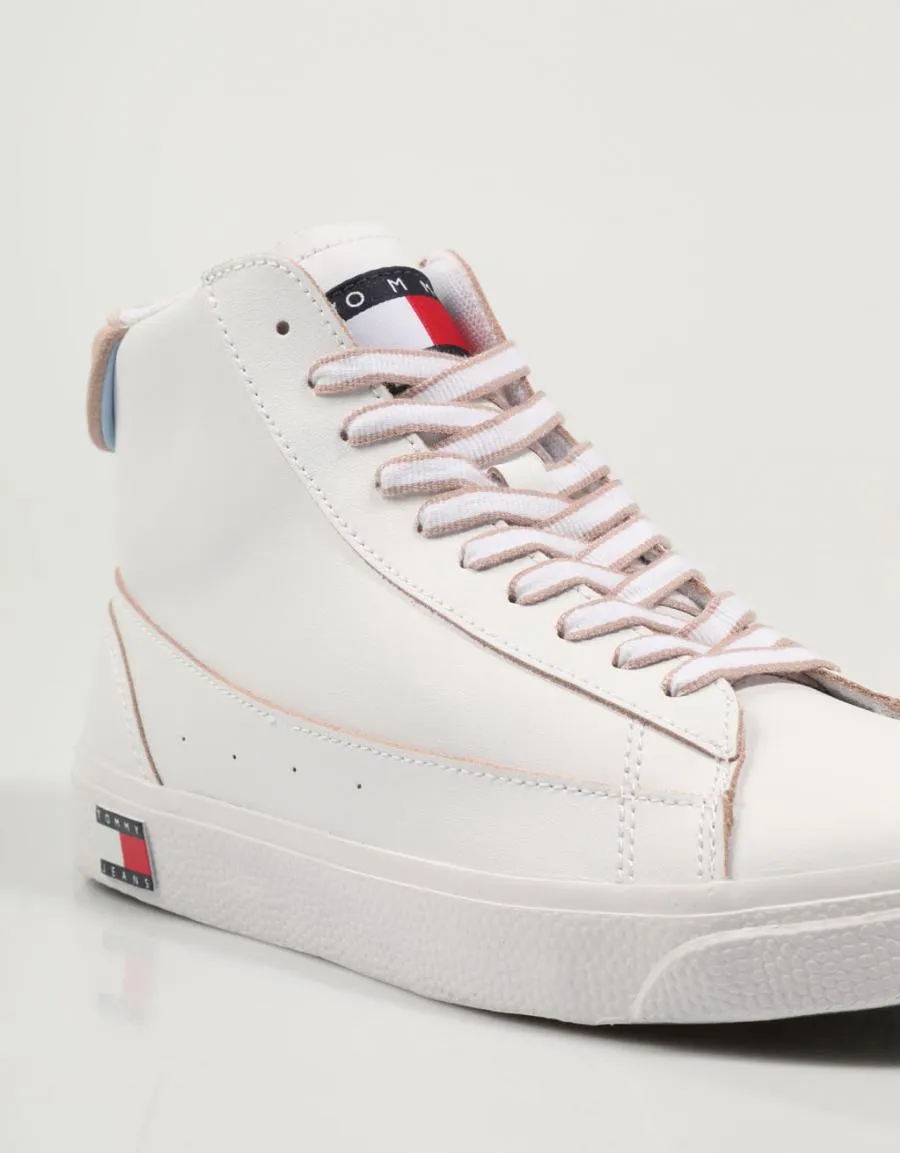  sneakers TOMMY HILFIGER Tommy Jeans Mid Leather Varsity en White 79905