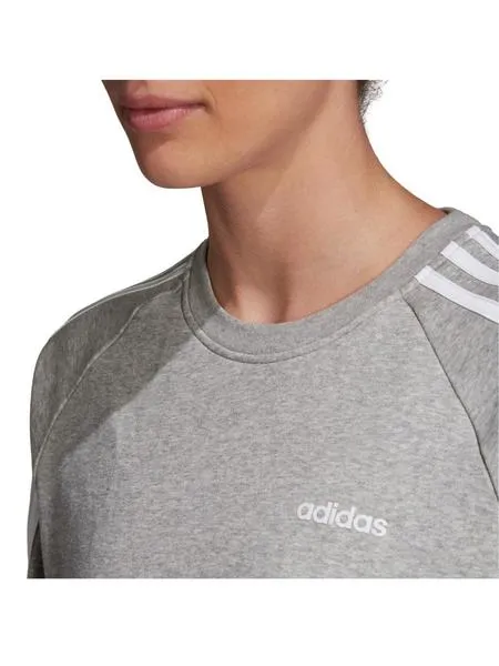 sudadera adidas basica gris mujer