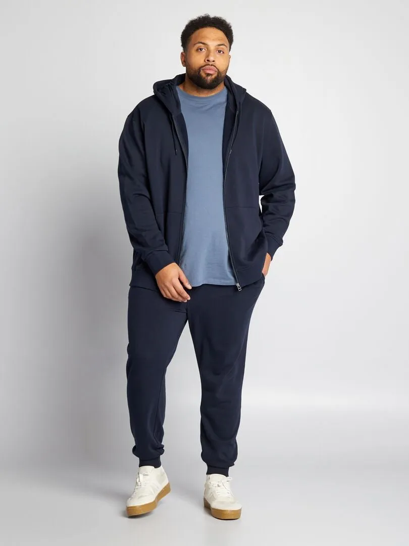 Sudadera de chándal con cremallera y capucha - AZUL