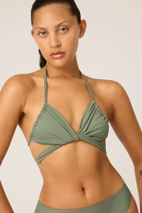 Top Bikini multiposición Oasis Green