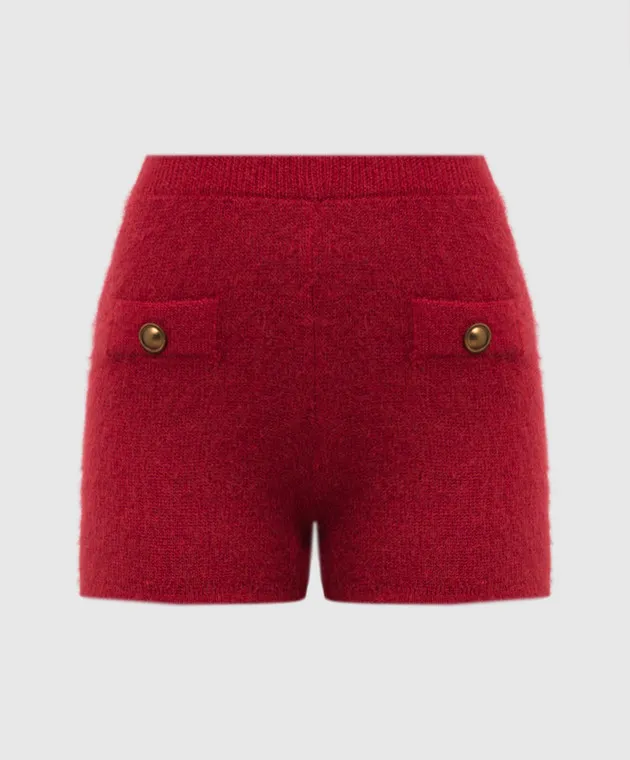 Twinset Red shorts with mohair