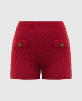 Twinset Red shorts with mohair