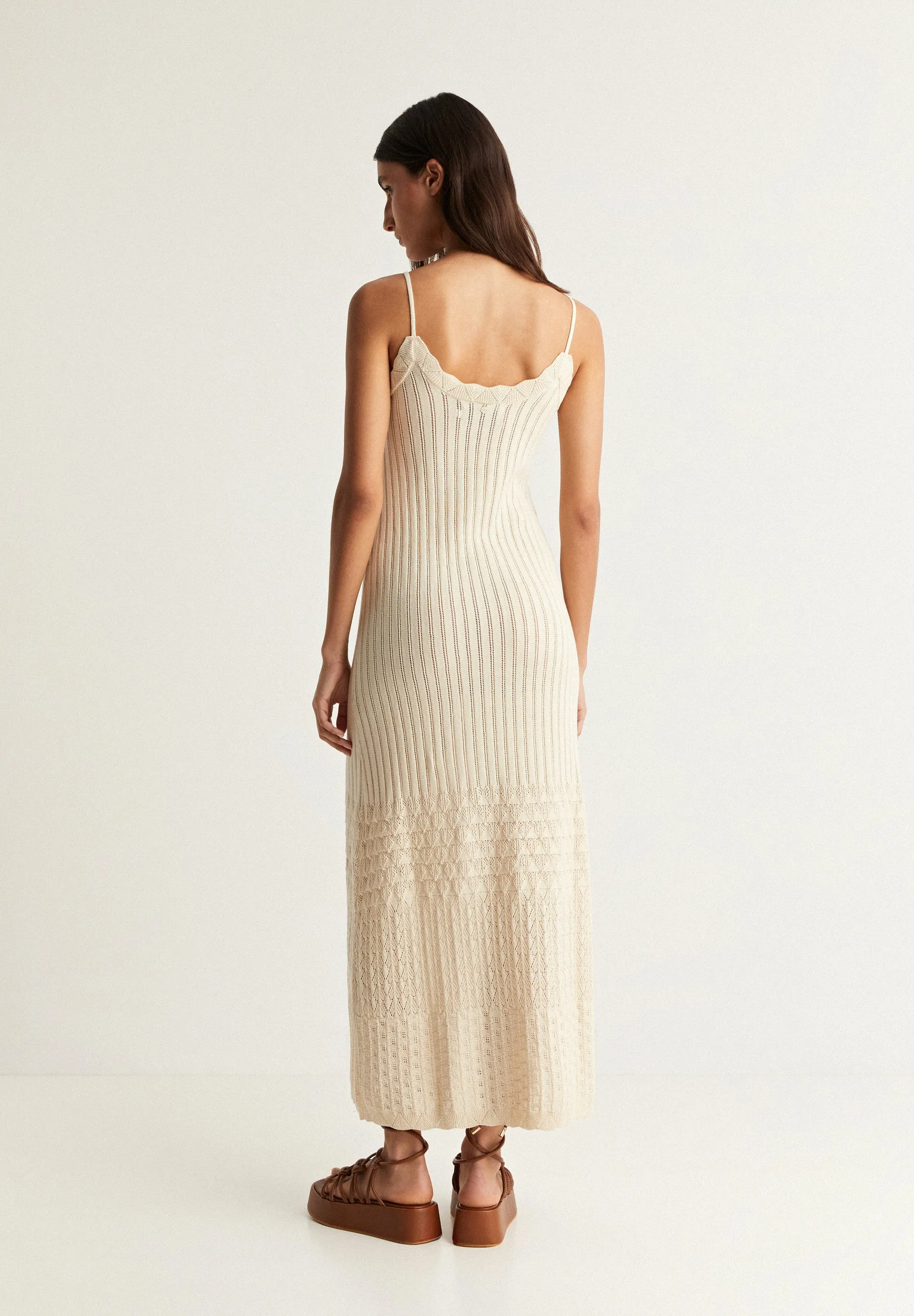 VESTIDO MIDI CROCHET TIRANTES